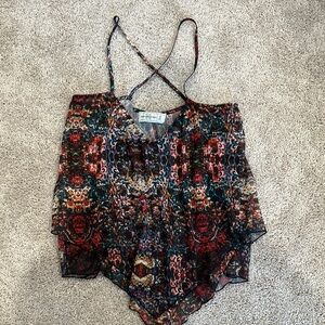 Abercrombie & Fitch Multicolor Patterned Tank Top